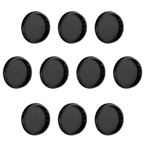 Image of Baomain 10-Pack Plastic Hole Plugs Black 3 inch (75mm) Locking Hole Plugs HP-75 Snap-in Panel Covers for Furniture, Cabinets & Automotive