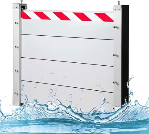 Aluminum Flooding Protection Board 80-90cm Reusable Flood Barriers Industrial Heavy Duty Flood Defence Dams for Home/Warehouse/Garage(Outside,85 * 20cm)