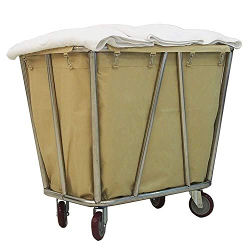 Chariot commercial sur roulettes jaune pour le tri du linge sale