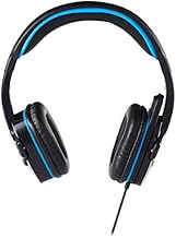 Blueway BWPS4HEADSET - Auriculares biaurales para PlayStation 4 y Microsoft Windows, color negro y azul - Compatible con PS5