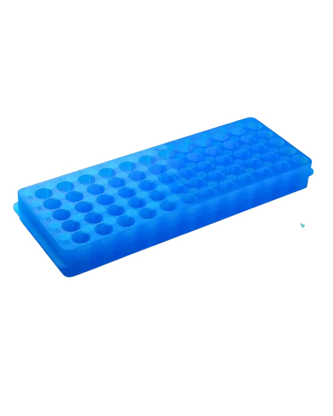 Polypropylene Microcentrifuge Tube Rack, Double Panel 60-Well Centrifuge Test Tube Holder for Chemistry Laboratory 0.5ml/1.5ml Tubes (1 Piece, Blue or Orange or Green, Random Colour)