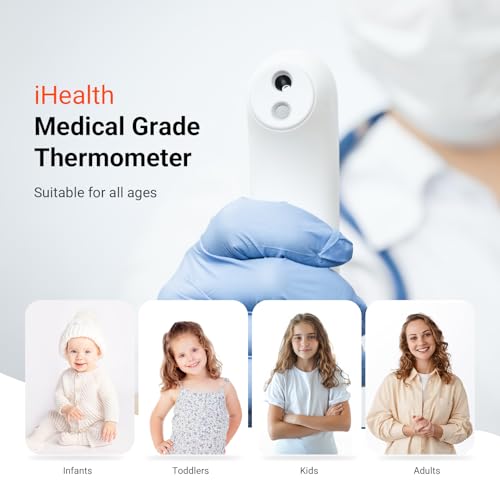 iHealth no-touch stirn-thermometer, digital-infrarot-thermometer für erwachsene und kinder,...