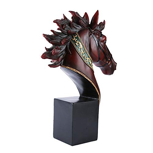 Yang1Mn.ornaments Horse Head Sculpture Resin Crafts Simulation Animal Home Living Room Bedroom Decorations Modern Minimalism #TOP2