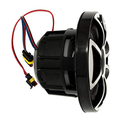 Image of Wet Sounds | REVO 8-XSS | High Output Component Style 8 inch Marine Coaxial Speaker with RGB Backlighting and Open Faced Silver Grille