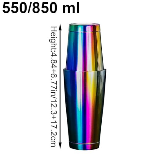 Coctelera Boston de acero inoxidable con acabado profesional para barras 7