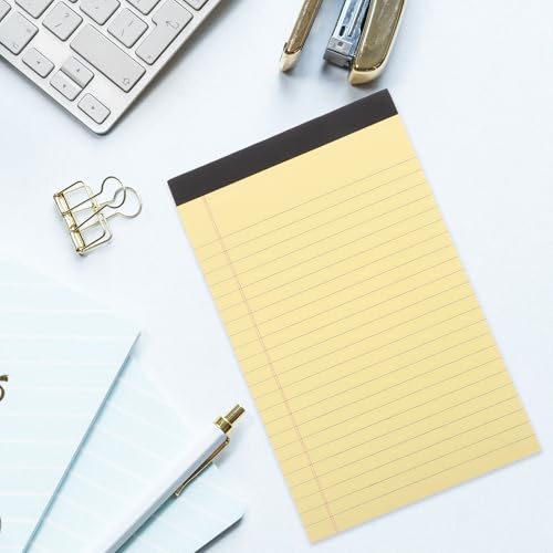 Cuadernos Pequeños Líneas Horizontales de Papel Amarillo y Hojas Arrancables 6