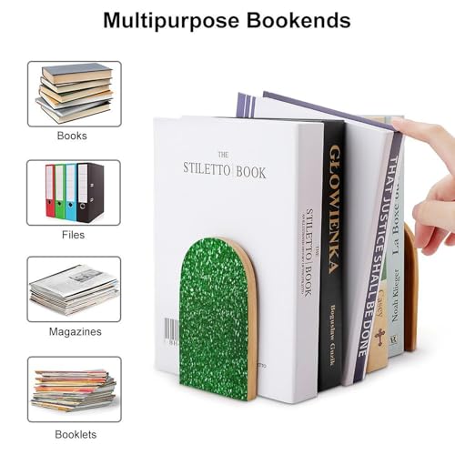 Sujetalibros de madera resistente con detalles brillantes únicos 4