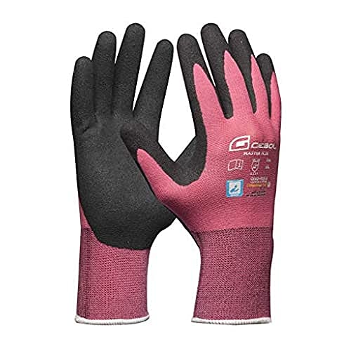 Gebol Master Flex Lady 1 Paar Arbeitshandschuhe Damen Nitril-beschichtete Montagehandschuhe mit starkem Grip dermatologisch detestet ideal fur Prazisionsarbeiten Gr. M (Gr.8) Rosa