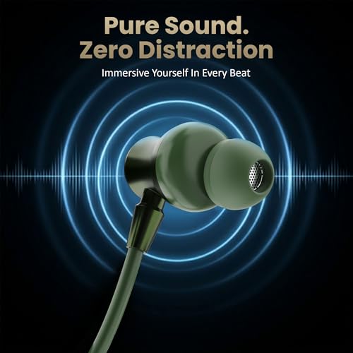 Image of AROMA HF1006 Type C Wired Earphone with HD Quality in-Line Mic,12mm Driver Hi-Res Wired