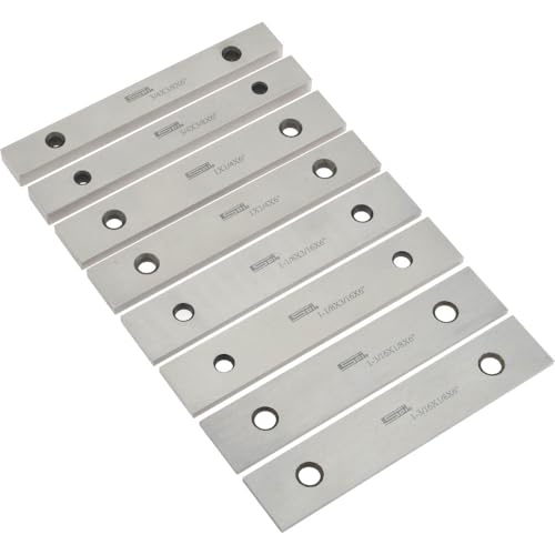 SPI Steel Parallel Set, 8 Piece, 6 Inch Long, 3/4 to 1-3/16 Inch High, 1/8 to 3/8 Inch Thick, 52-58 RC Hardness, 4 Pairs