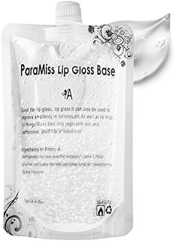 PARAMISS Lip Gloss Base 10 Ounce (350 ML) Clear Lip Gloss Non-Stick Moisturizing Versagel lip gloss base DIY Handmade Lip Gloss Lip Balms Lip Plumper Making Organic Lip Gloss Supplies (A)