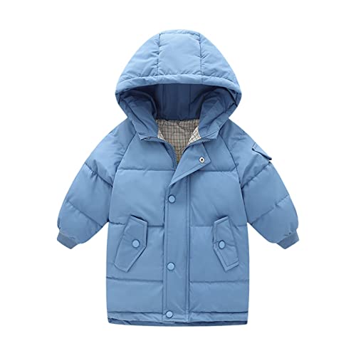 Girls Boys Long Lightweight Hooded Puffer Jacket Puffer Down Coat Winter Fall Outerwear Warm with Pocket
