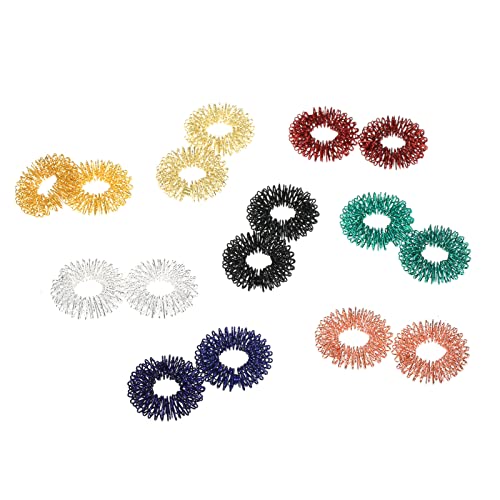 Qudai 20 peças Anel de Massagem Sensorial para Adolescentes Adultos Silencioso Redutor de Estresse e