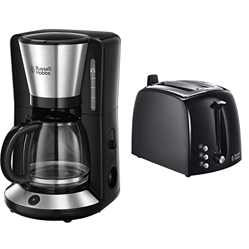 Russell Hobbs Machine à Café, Cafetière Filtre Familiale 1,25L, Maintien au Chaud, Technologie Stop Goutte - 24010-56 Adventure & Toaster Grille-Pain Fentes...