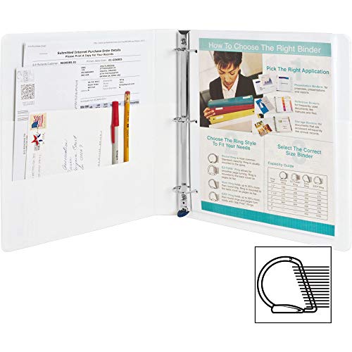 Business Source Locking D-Ring View Binder, 1" #TOP3