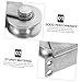 Gatuida Stainless Steel Groove Wheel Pulley Heavy Duty Door Pulley for Sliding Track Doors Versatile Application Residential Industrial Settings Smooth Operation Ergonomic Design