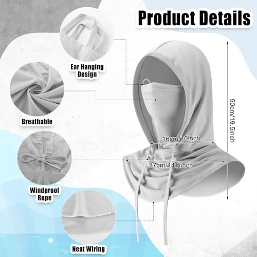 Image of Frienda Balaclava Ski Mask and Arm Sleeves Sun Protection Hood Breathable Full Head Mask Face Cover for Men Women