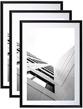 Set of 2 photo frames 40 x 60 cm - (black)
