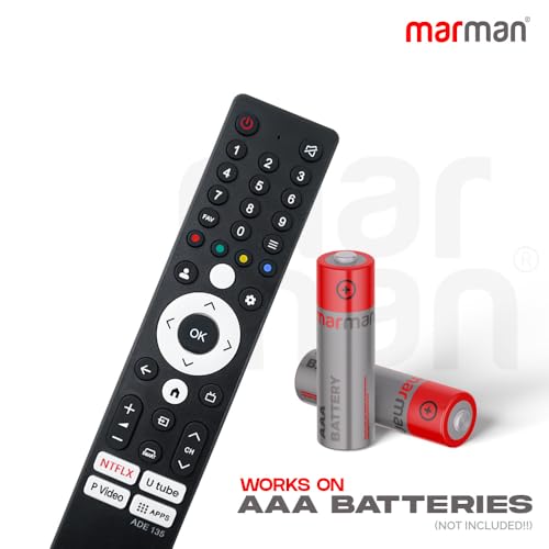 Image of marman Compatible with Onida Smart Tv Remote Control Original Model Suitable for 43UIG 50UIG 55UIG 65UIG 75UIG 4K LED Ultra HD Android TV - Non Voice Command - Match Key by Key with Original Remote