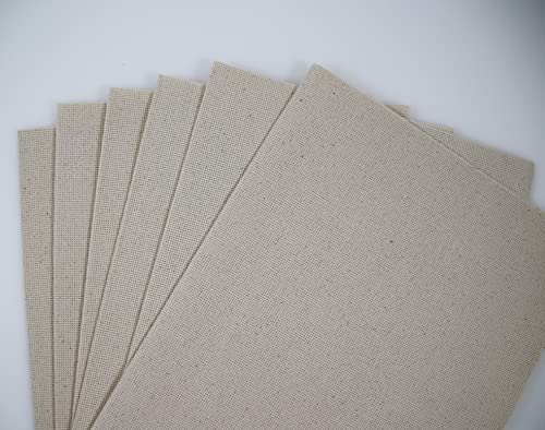 Image of KCS 4 /6 pc of 12 inch x 18 inch 18CT Counted Cotton Aida Cloth Cross Stitch Fabric (6 pc, Oatmeal)