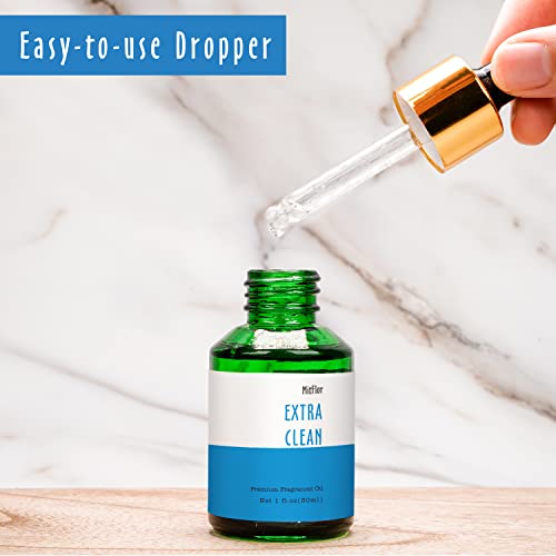 Image of Extra Clean Fragrance Oil, MitFlor Fresh Diffuser Oil Scents, 30ml Premium Essential Oil for Diffuser, Soap & Candle Making, Long-Lasting and Refreshing