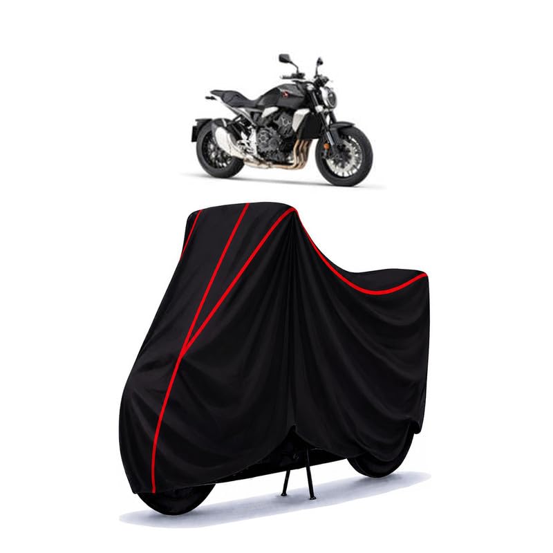 Image of CB 1000 R Plus Water Resistant Bike Cover for All Motorcycles & Rain | Heavy Duty Taffeta Fabric | UV Protection, Dustproof, Scratchproof | All Weather Two Wheeler Body Cover with Elastic Bottom