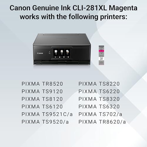 image for Canon CLI-281 XL Genuine Magenta Ink Tank, Compatible with TR8520, TS9