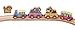 Maxim Enterprise, inc. Kids Circus Train with Steam Engine, 2 Cars, Caboose, 3 Wooden Animals, Colorful Hardwood Railway Set with Easy Magnetic Connectors, Sensory Learning Toy Train