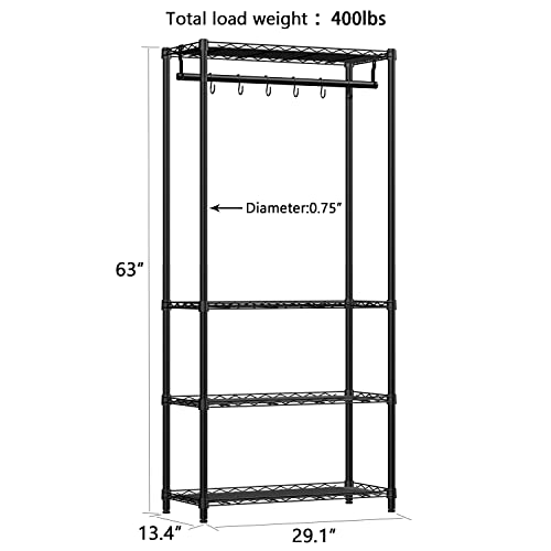 Xiofio 4-Tier Plant Shelf For Indoor Plants Outdoor, Large Multiple Flower Pot Holder Rack，Hanging Plant Stand Adjustable Plant Stand Suitable For Bedroom Living Room Balcony Garden,Black #TOP5