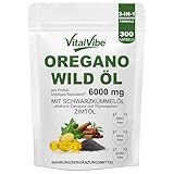 VitalVibe Oreganoöl 300 Kapseln mit Schwarzkümmelöl & Zimtöl | 3-in-1 Neue Formel | Natürliche Antioxidantien für die körperliche Fitness | Hochwirksames, essbares botanisches Nahrungsergänzungsmittel