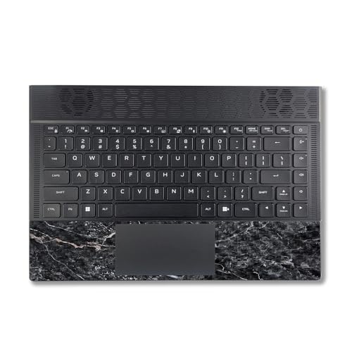 Image of MightySkins Carbon Fiber Skin Compatible With Alienware X14 R2 (2023) Full Wrap Kit - Onyx Marble | Protective, Durable Textured Carbon Fiber Finish | Easy To Apply and Change Styles | Made in the USA