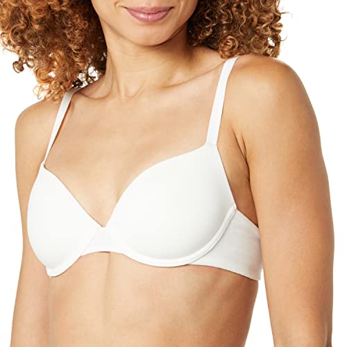 Amazon Essentials Women's Underwire Lightly Padded Demi Cup Microfibre Bra, Pack of 2, Black/White, 36C - image 2