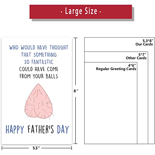 Ziwenhu Hilarious Father To Be Gifts First Time, Rude Father Day Cards Gifts From Kids, Special Father’s Day Card For Daddy From Wife,Funny Father's Card With Envelope #TOP1