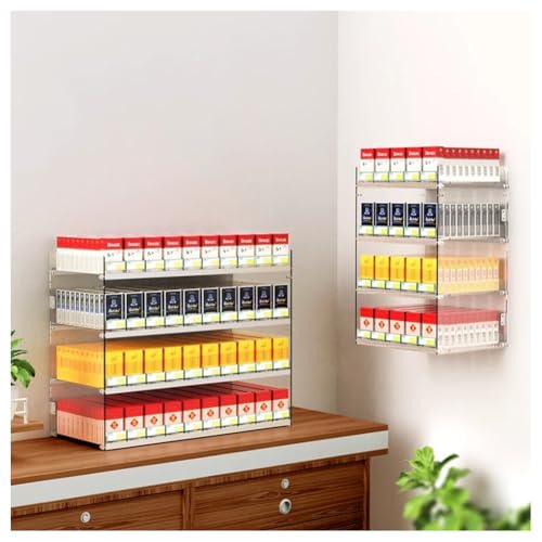 Soporte rectangular para pitilleras que elimina el desorden en vitrinas de tiendas 8