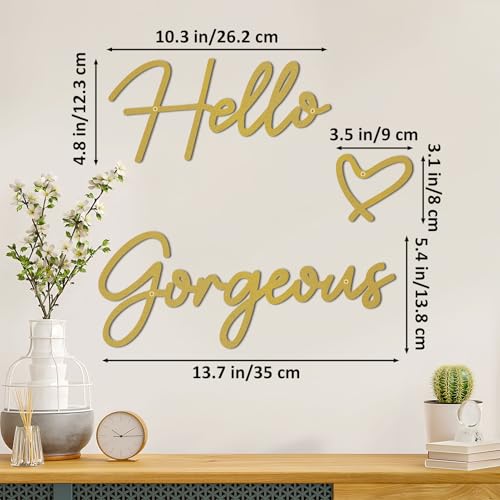 Décoration murale en métal Hello Gorgeous pour relooker un mur vide - 5