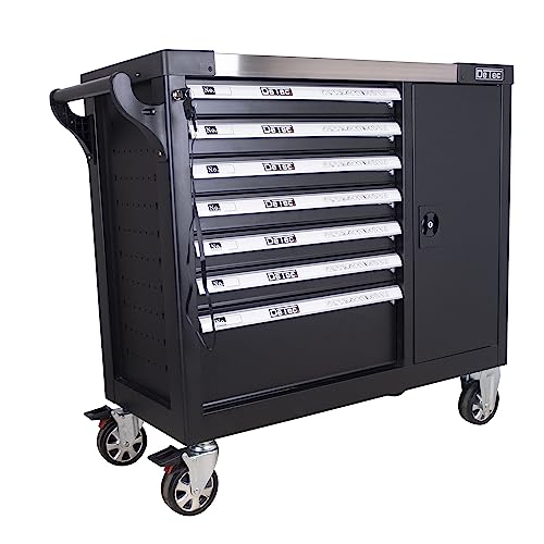 DeTec. 1075 Werkstattwagen Werkzeugwagen mit 7 Schubladen 5 Gefüllt XXXL – Bild 3
