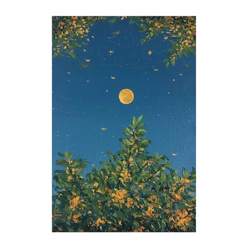 Toile lune d'osmanthus grand format pour habiller un mur vide - 3
