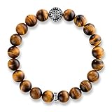 Thomas Sabo Ajustables Pulsera para Hombre con Ojo de Tigre 15.5 centímetro - A1679-826-2-L15.5