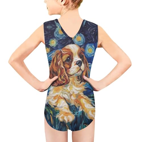 Image of Xpyiqun Swimsuits for Girls 3-14 V Neck Sleeveless Bathing Suit Summer Sport One Piece Swimwear Beach Swimming