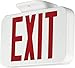 LIT-PaTH LED EXIT Sign, Emergency light with Double Face and Back Up Batteries- US Standard Red Letter Exit Lighting, UL 924 and CEC Qualified, 120-277 Voltage, 4-Pack