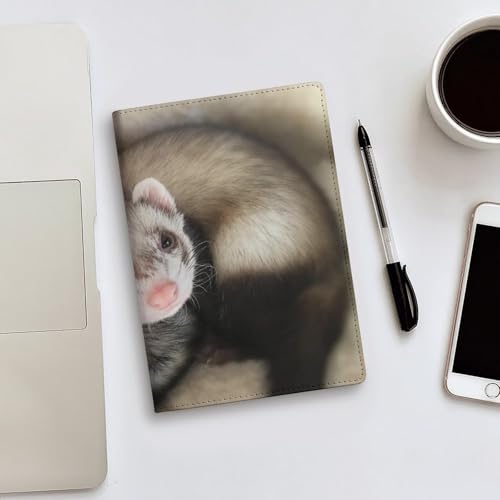 Carnet de notes A5 rechargeable à reliure plate en similicuir
