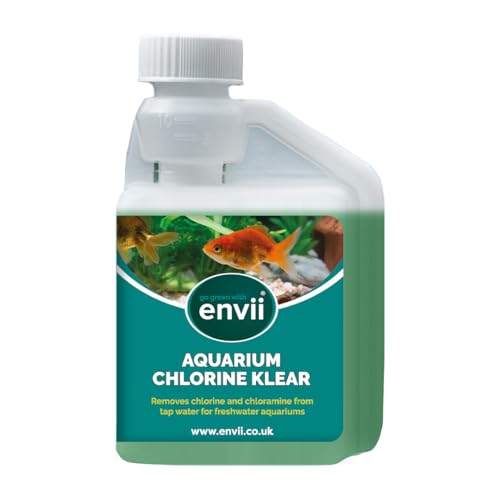 Envii Aquarium Chlorine Klear – Anticloro Acuario – Acondicionador de Agua Acuario – Trata 2500L (250ml)