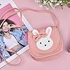 volumoon Niedlicher Kaninchen Umhängetasche, Handtasche Mädchen mit Süße Hasenohren und Schleife, PU Leder Mini Taschen, Schultertasche, Kleine Messenger Taschen für Kinder Mädchen Frauen #4