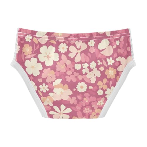KLL A Pattern Of Flowers Pink Little Boys Comfort Briefs Breathable Children Panties2