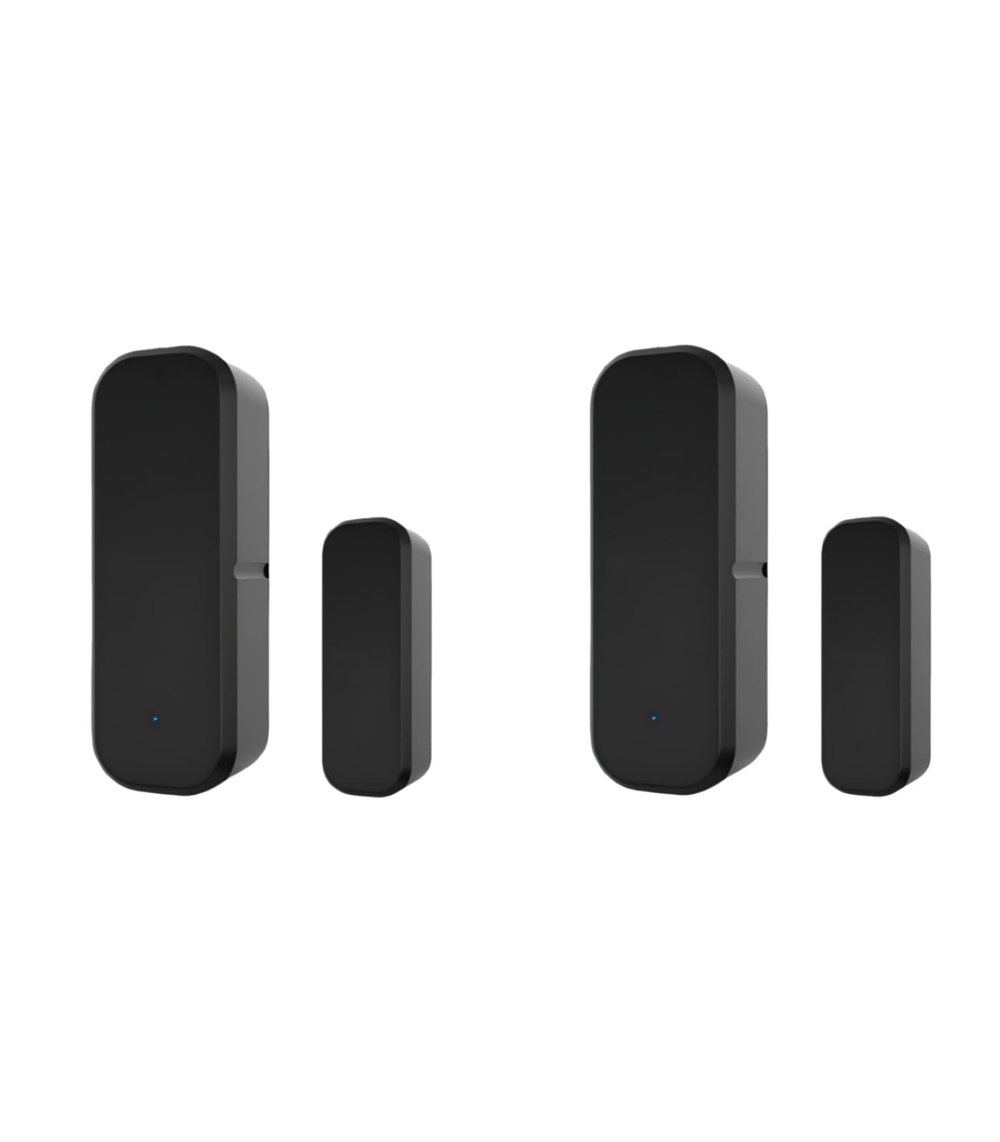 10 x Zigbee Tuya Smart Door Window Sensor - Wireless Contact with Instant App Push Notification - For Home Security & Smart Home Automation (2xzigbee, Black)