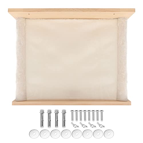 Leapiture Wall Mounted Cat Hammock Bed Washable Cat Perch Shelf Hammock Mounted Cat Beds Perches for Small Dogs Sleeping Playing Climbin