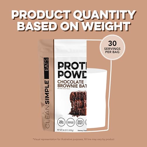 Image of Clean Simple Eats Whey Isolate Protein Powder, Brownie Batter, 30 Servings