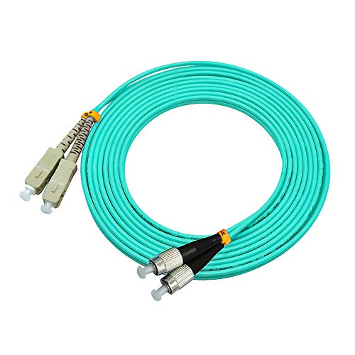 Image of 30Meters 100ft SC to FC Duplex 50 /125 10G OM3 Multi-Mode Fiber Optic Cable Jumper Optical Patch Cord SC-FC