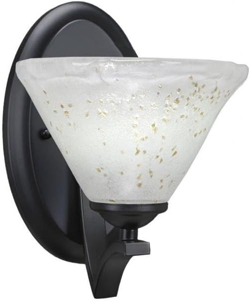 Toltec Lighting Zilo 1 Light Wall Sconce in Matte Black (551-MB-7145)
