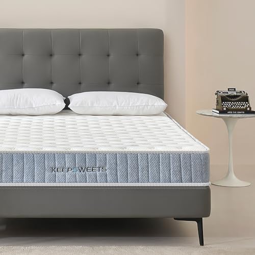 keepsweets Matratze 140 x 200 cm Taschenfederkernmatratze 7-Zonen-Härtegrad H3 mit Memory-Schaum-Matratze, Höhe 20 cm
